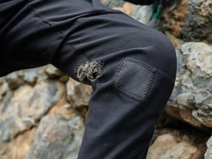 Stretch woven climbing trouser fabric