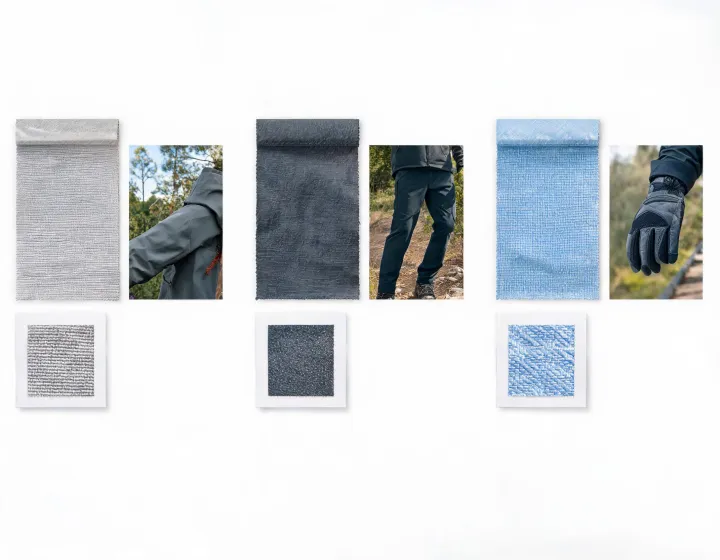 Outdoor performance fabric catalog swatches